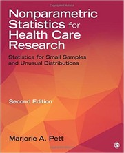 Cover of: Nonparametric statistics for health care research : statistics for small samples and unusual distributions. - 2. edición