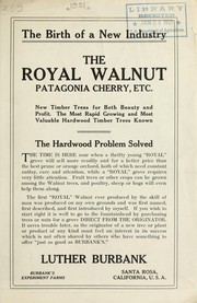 Cover of: The Royal walnut, Patagonia cherry, etc