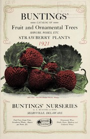 Cover of: Buntings' catalog of fruit and ornamental trees, shrubs, roses, etc by Buntings' Nurseries