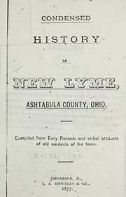 Condensed history of New Lyme, Ashtabula County, Ohio by B. F. Phillips