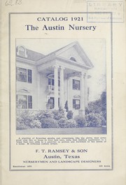 Cover of: Catalog 1921 | Austin Nursery