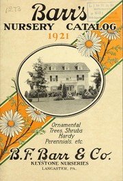 Cover of: Barr's nursery catalog 1921 by B.F. Barr & Co