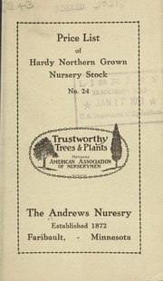 Price list of hardy Northern grown nursery stock by Andrews Nursery Company