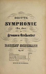 Cover of: Dritte Symphonie (Es dur) fur grosses Orchester: op. 97
