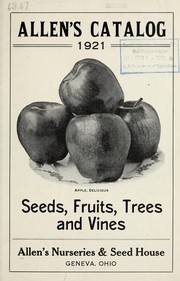 Cover of: Allen's catalog 1921 by Allen's Nurseries and Seed House