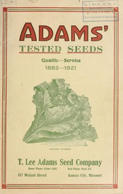 Cover of: Adams' tested seeds by T. Lee Adams Seed Company