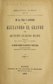 Cover of: De la vida y acciones de Alexandro el Grande