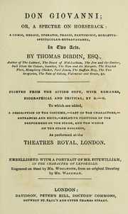 Cover of: Don Giovanni, or, A spectre on horseback: a comic, heroic, operatic, tragic, pantomimic, burletta-spectacular extravaganza, in two acts