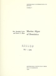 Cover of: Marine algae of Dominica by William Randolph Taylor