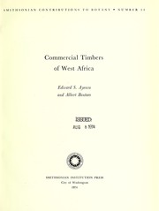 Cover of: Commercial timbers of West Africa by Edward S. Ayensu