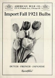 Cover of: Import Fall 1921 bulbs