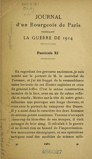 Cover of: Journal d'un bourgeois de Paris pendant la guerre de 1914