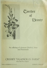 Cover of: Gladiolus farm eighth annual catalog by W.L. Crissey (Firm)