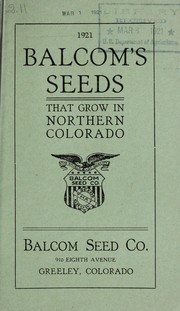 1921 Balcom's seeds by Balcom Seed Co