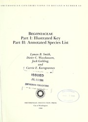 Cover of: Begoniaceae by Lyman B. Smith ... [et al.].