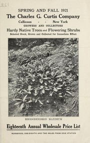 Cover of: Eighteenth annual wholesale price list [of] hardy native trees and flowering shrubs by Charles G. Curtis Company