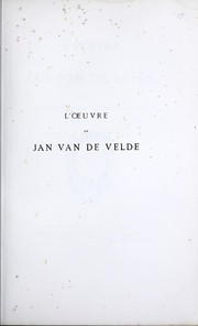 Cover of: L'œuvre de Jan van de Velde