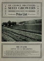 Cover of: Gardeners, florists price list: 1921