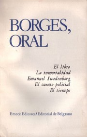 Cover of: Borges oral : conferencias by 