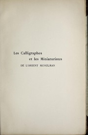 Cover of: Les calligraphes et les miniaturistes de l'Orient musulman by Clément Huart