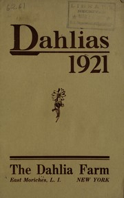 Cover of: Dahlias, 1921