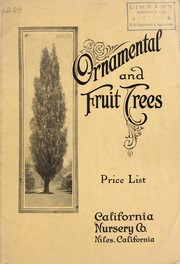 Cover of: Ornamental and fruit trees by California Nursery Co