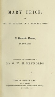 Cover of: Mary Price; or, The adventures of a servant girl