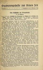 Cover of: Eine Geschichte der Kriegskunst by Franz Mehring