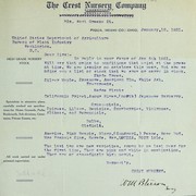 Cover of: [Correspondence respecting the non-issuing of trade catalogs]: letter dated Jan. 12, 1921 to the United States Department of Agriculture, Bureau of Plant Industry, Washington, D. C.