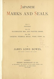 Japanese marks and seals by James Lord Bowes