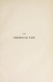 Cover of: Les frères Le Nain by Antony Valabrègue
