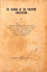 The framing of the Philippine constitution by José Maminta Aruego
