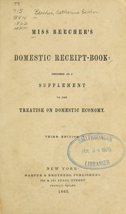Cover of: Miss Beecher's domestic receipt book by Catharine Esther Beecher