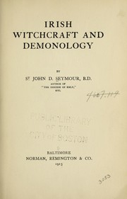 Cover of: Irish witchcraft and demonology by St. John D. Seymour