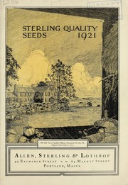 Cover of: 1921 catalogue of "sterling quality" seeds: (garden, field and flower)