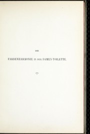 Cover of: Die Farbenharmonie in der Damen-Toilette by Severin Schröder