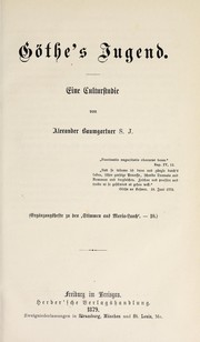 Cover of: Göthe's Jugend: eine Culturstudie