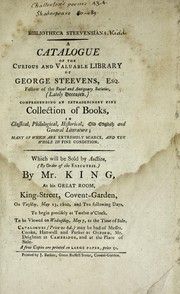 Cover of: Bibliotheca Steevensiana by George Steevens