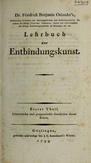 Cover of: Lehrbuch der Entbindungskunst: Litter©Þrische und pragmatische Geschichte dieser Kunst