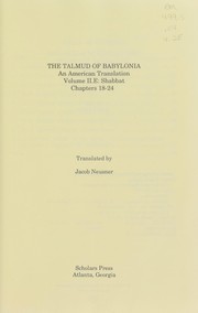 Cover of: The Talmud of Babylonia by Jacob Neusner