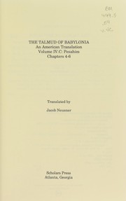 Cover of: The Talmud of Babylonia by Jacob Neusner