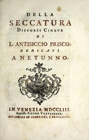 Cover of: Della seccatura discorsi cinque