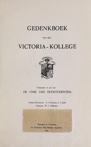 Cover of: Gedenkboek van het Victoria-Kollege