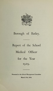 Cover of: [Report 1929]