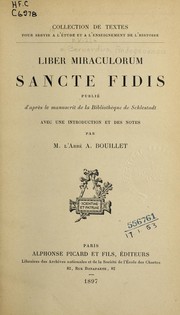Cover of: Liber miraculorum Sancte Fidis