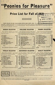 Price list for fall of 1921 by Good & Reese Co
