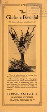 Cover of: The gladiolus beautiful: 1921