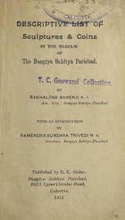 Descriptive list of sculpture & coins in the museum of the Bangiya Sahitya Parishad