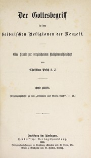 Der Gottesbegriff in den heidnischen religionen der neuzeit by Pesch, Christian.