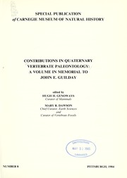 Cover of: Contributions in Quaternary vertebrate paleontology by edited by Hugh H. Genoways, Mary R. Dawson.